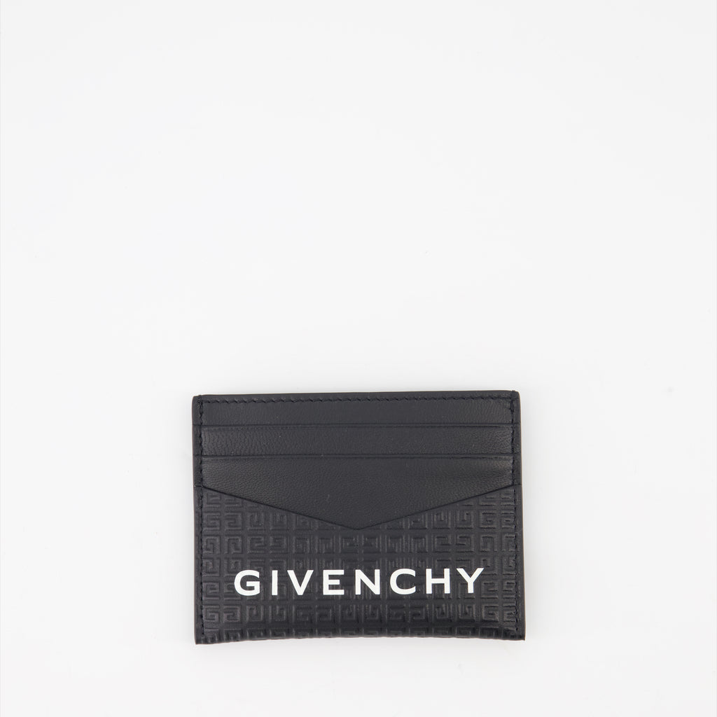 Petite maroquinerie Porte-cartes en cuir micro 4G Givenchy Noir Homme