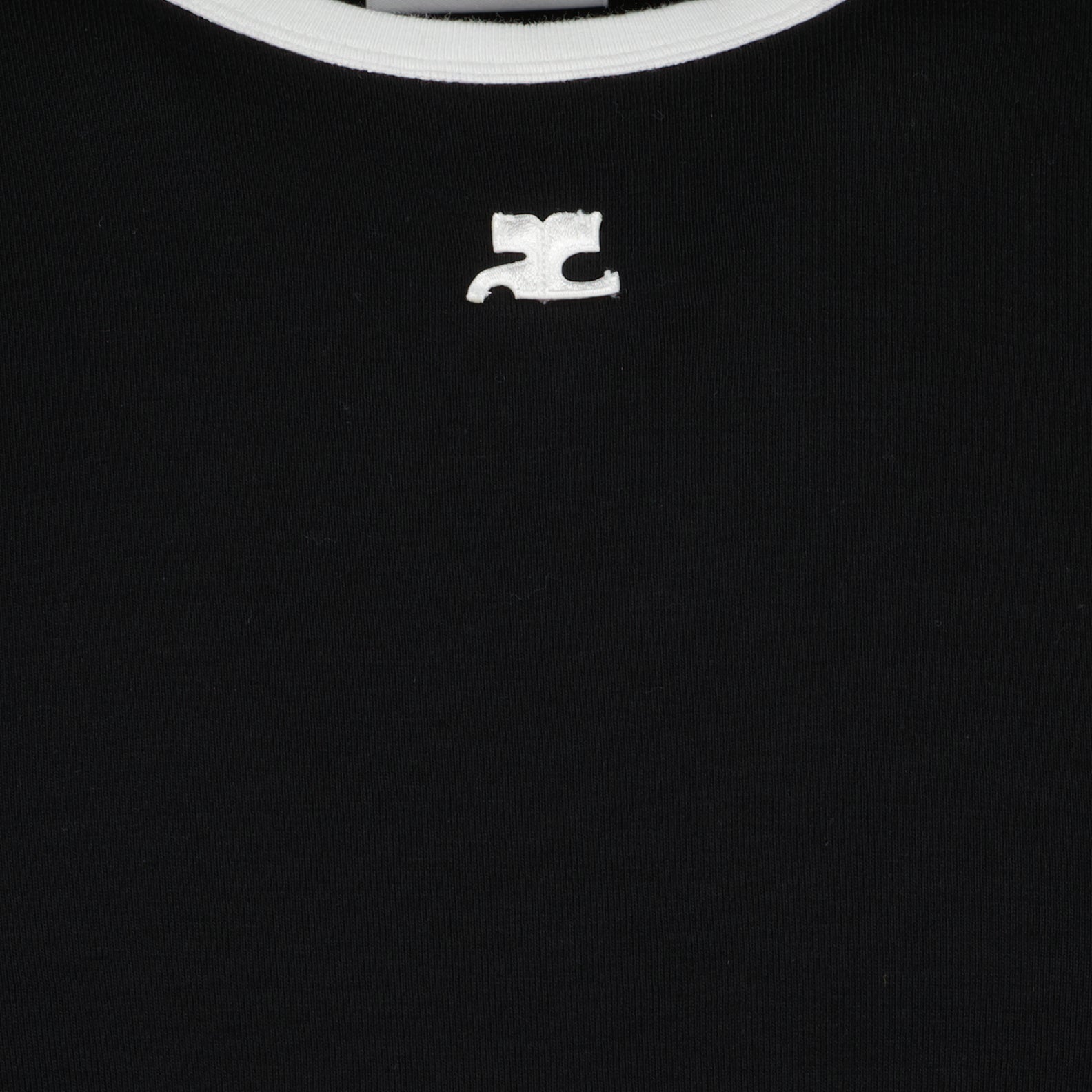 T-Shirts T-shirt contraste Réédition Courrèges Schwarz Homme