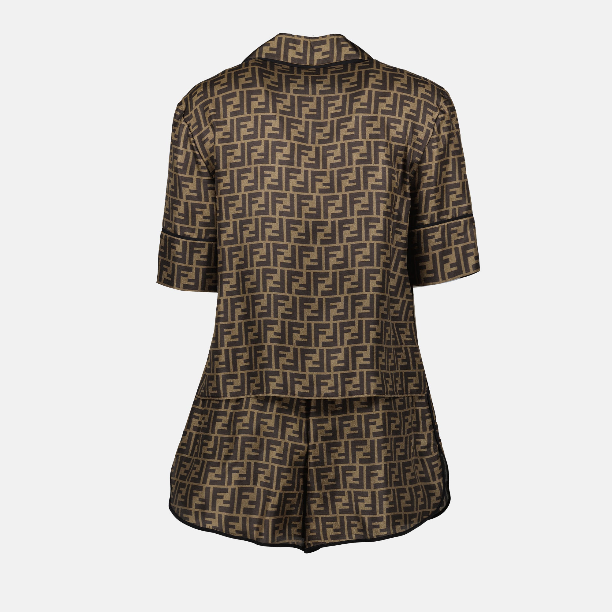 Sous-vêtements et homewear Pyjama en soie Fendi Marron Femme
