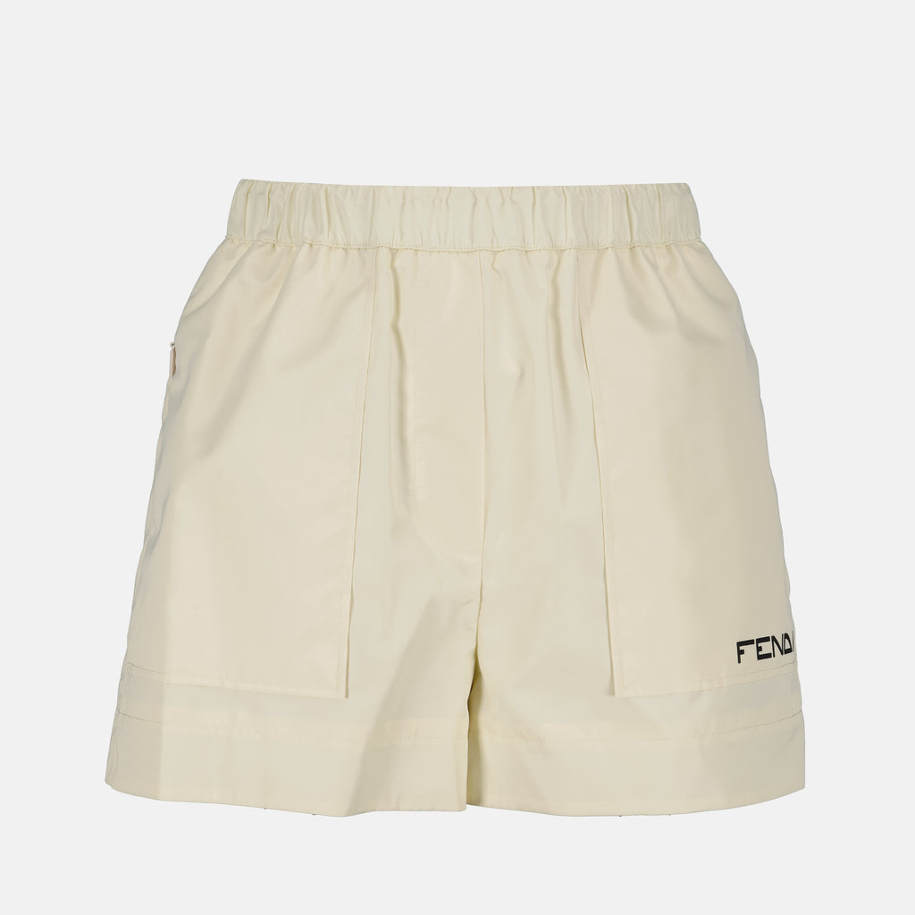 Shorts Short en nylon Fendi Beige Femme