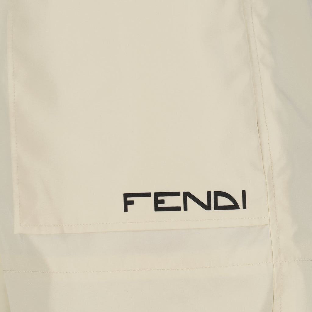 Shorts Short en nylon Fendi Beige Femme