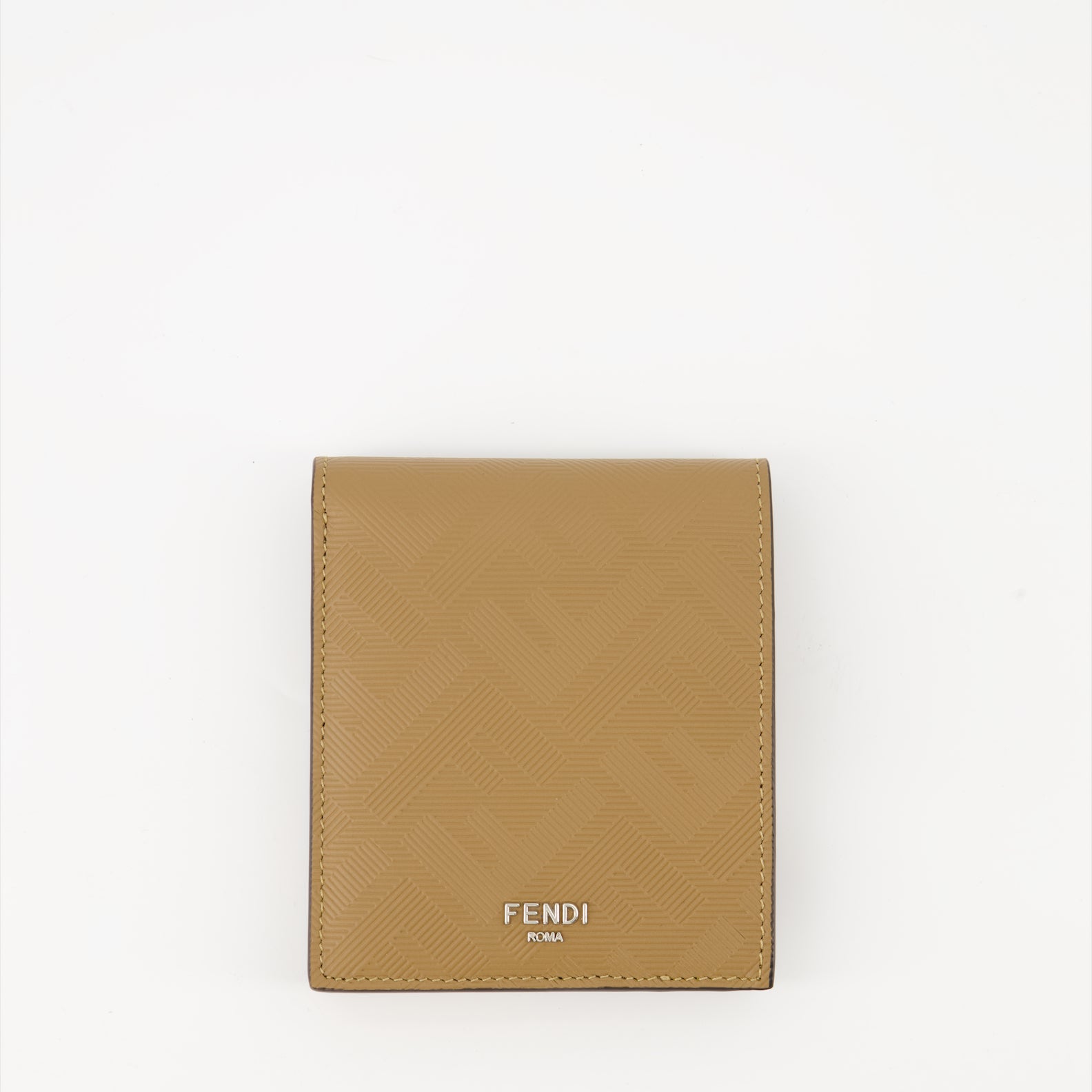 Small leather goods Portefeuille en cuir Fendi Shadow Fendi Beige Homme