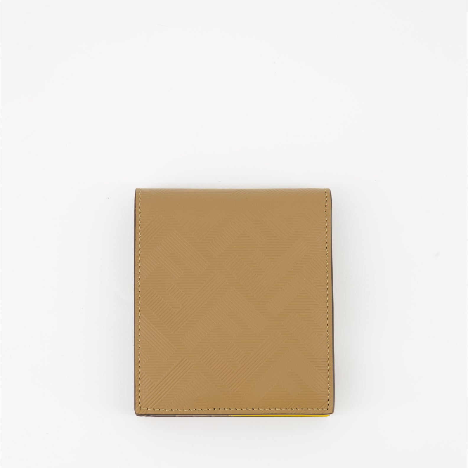 Small leather goods Portefeuille en cuir Fendi Shadow Fendi Beige Homme