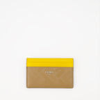 Small leather goods Porte-cartes en cuir Fendi Shadow Fendi Beige Homme