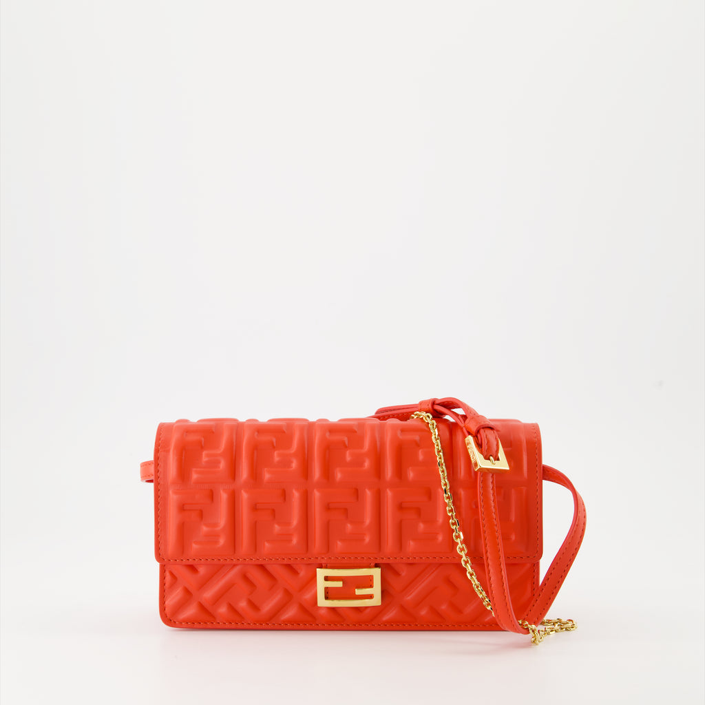 Bolsas transversais Portefeuille à chaîne Baguette Fendi Vermelho Femme