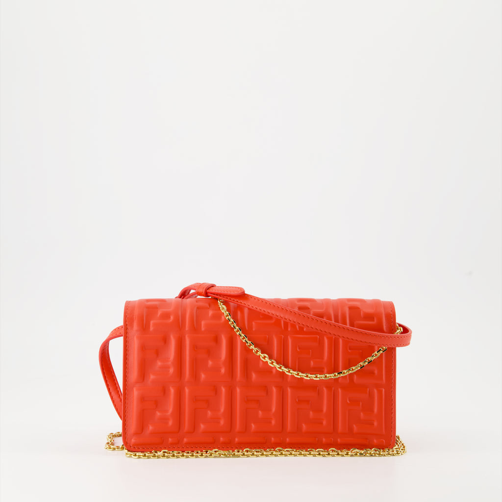 Bolsas transversais Portefeuille à chaîne Baguette Fendi Vermelho Femme