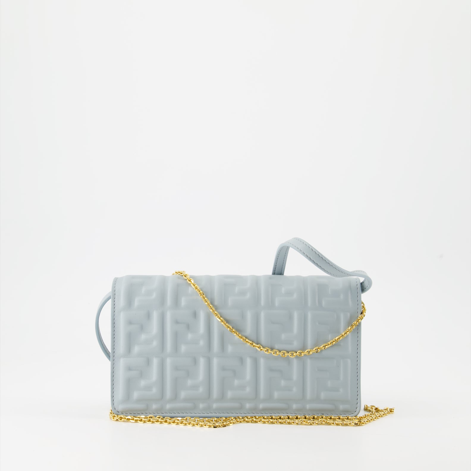 Bolsas transversais Portefeuille à chaîne Baguette Fendi Azul Femme
