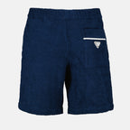 Shorts Terry cotton shorts Prada Dark blue Man
