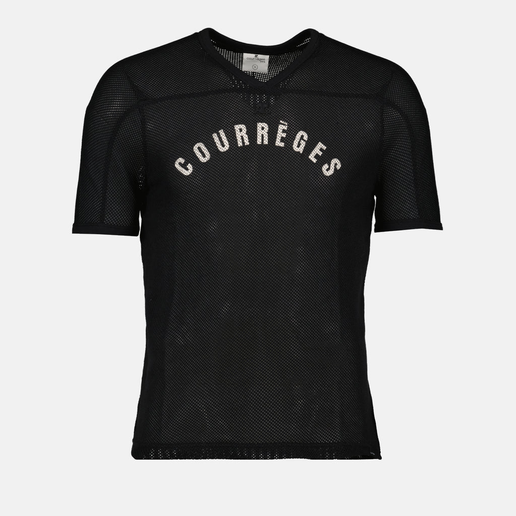 Camisetas Camiseta de béisbol de malla Courrèges Negro Homme