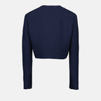 Jackets Silk and Wool Jacket Prada Dark blue Femme