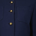 Jackets Silk and Wool Jacket Prada Dark blue Femme