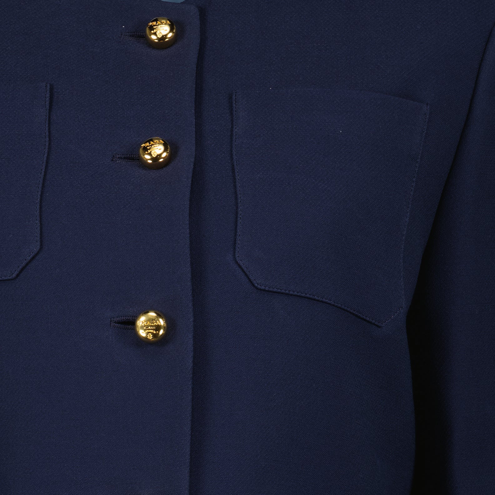 Jackets Silk and Wool Jacket Prada Dark blue Femme