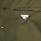 셔츠 Chemise à logo Prada 카키색 옷감 Homme