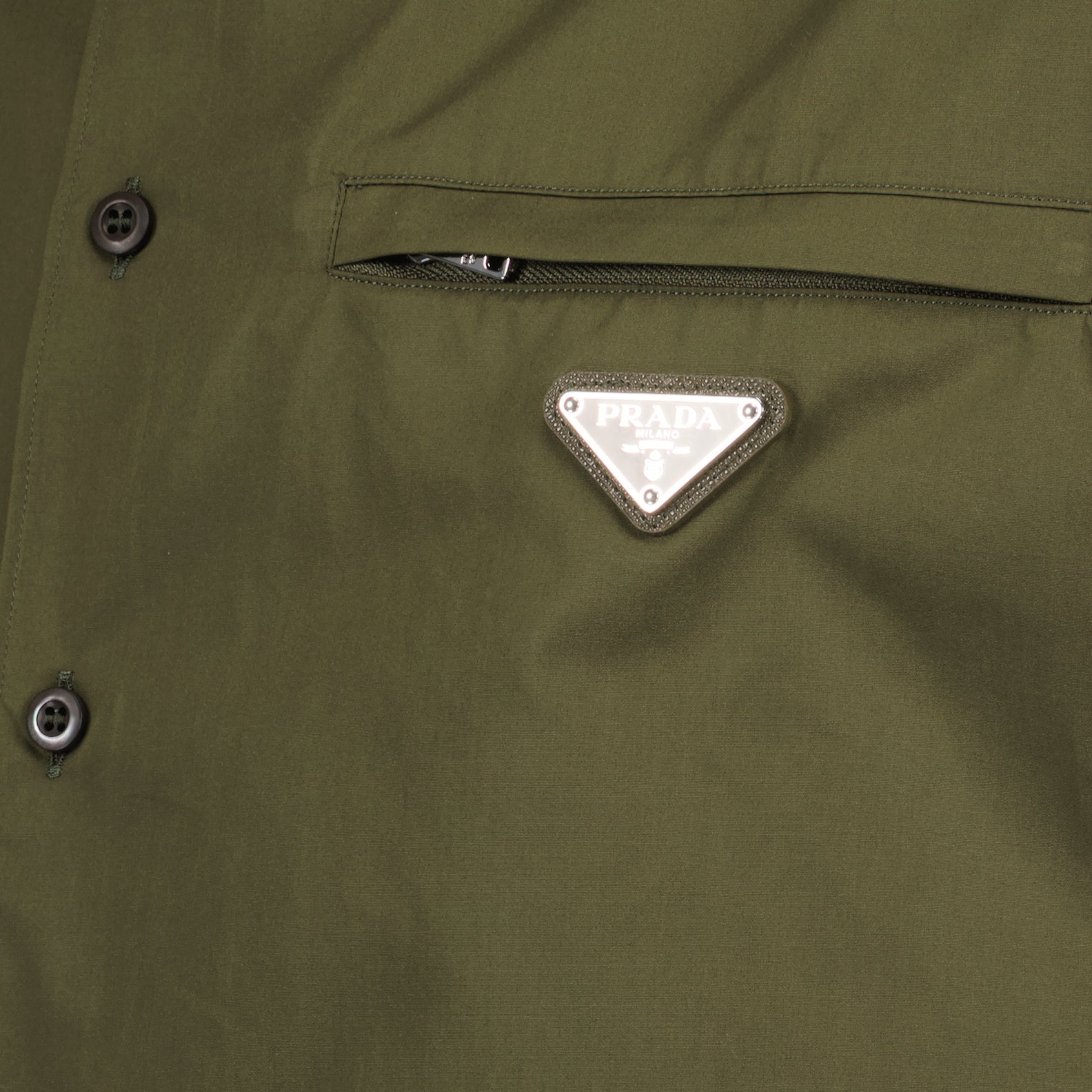 셔츠 Chemise à logo Prada 카키색 옷감 Homme