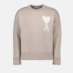 Knitwear Friend of Heart Sweater Ami PARIS Beige Unisex