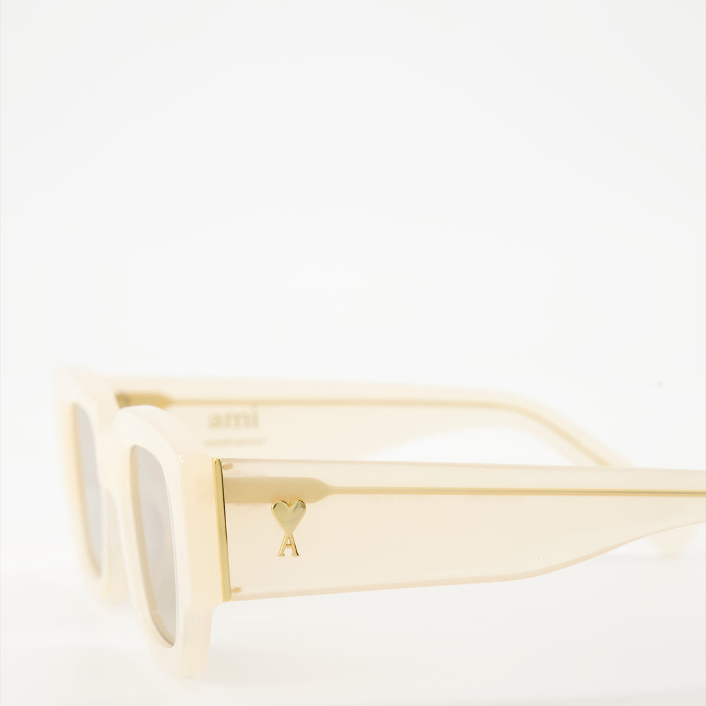 Glasses Ami de Coeur Sunglasses Ami PARIS Beige Unisex