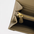 Small leather goods Ami de Coeur compact wallet Ami PARIS Beige Unisex