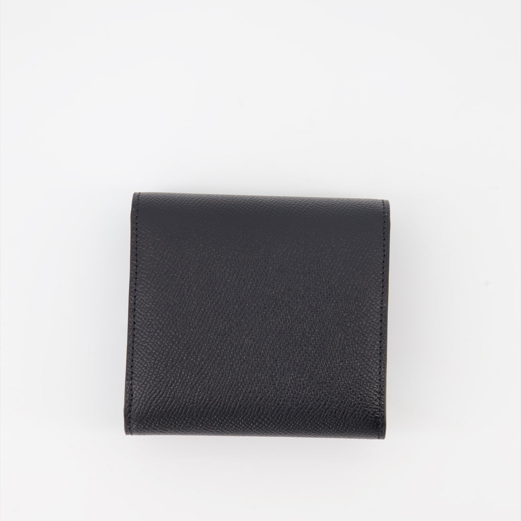Small leather goods Ami de Coeur compact wallet Ami PARIS Black Unisex
