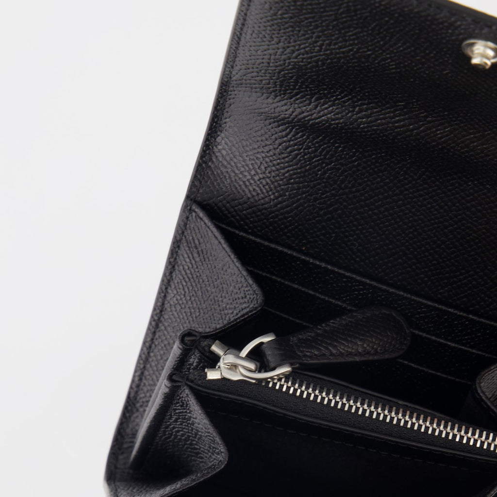 Small leather goods Ami de Coeur compact wallet Ami PARIS Black Unisex