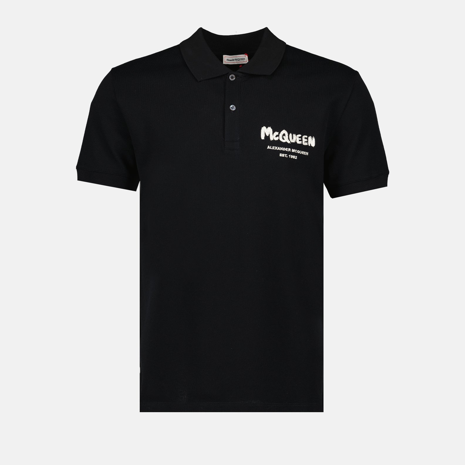 Polos Polo Graffiti Alexander McQueen Noir Homme