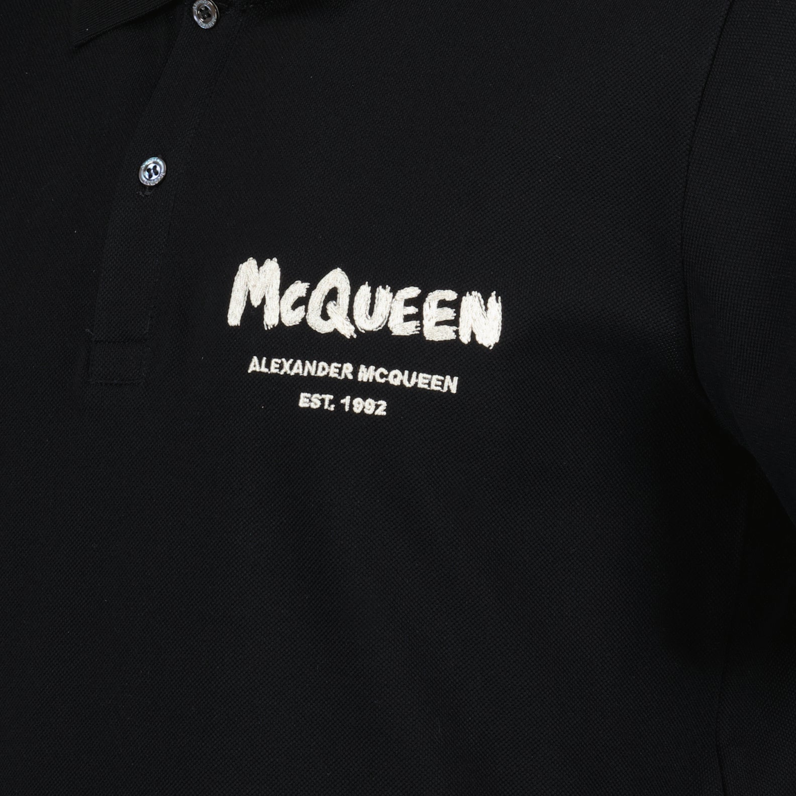 Polos Polo Graffiti Alexander McQueen Noir Homme