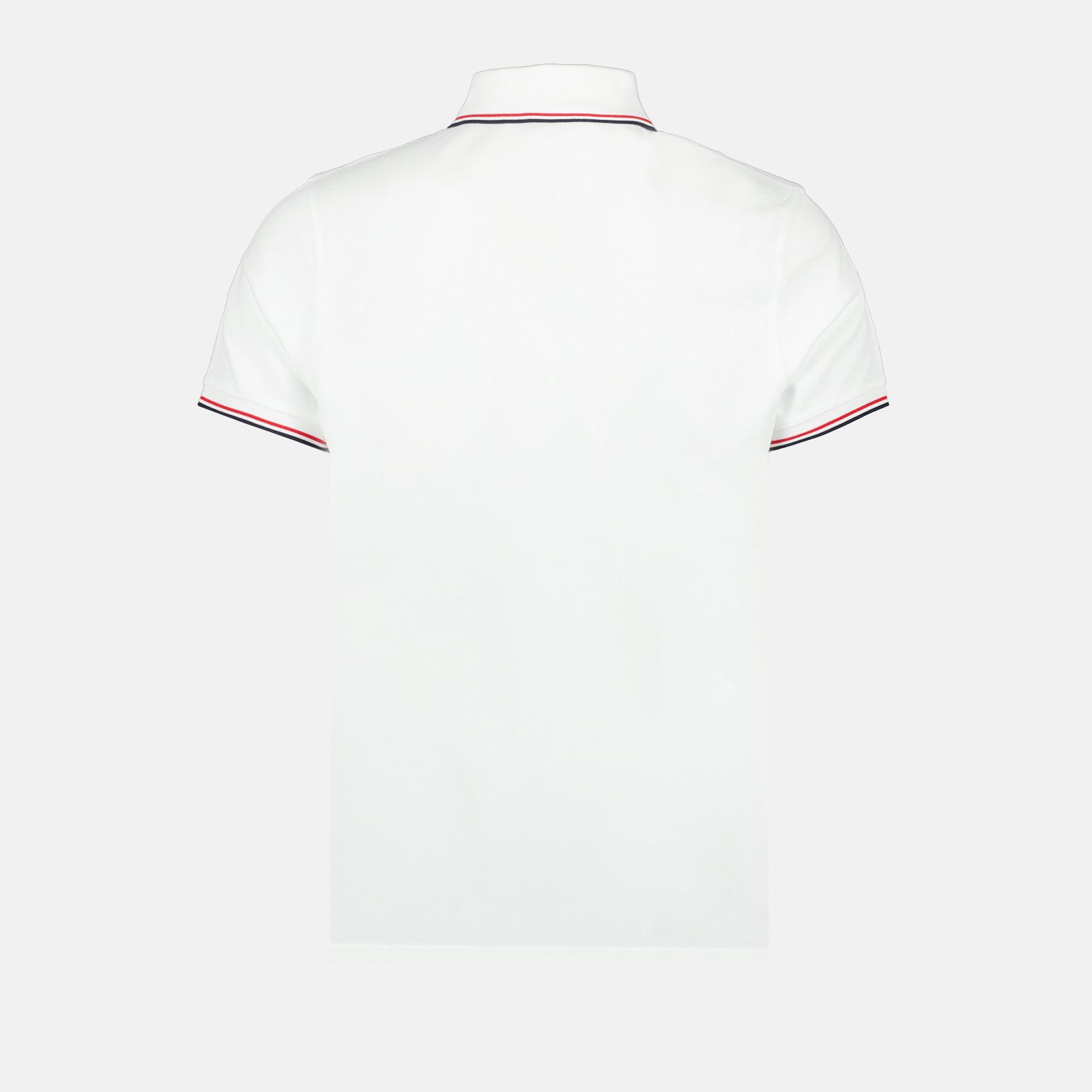Polos Polo à logo et liseré Moncler Blanc Homme