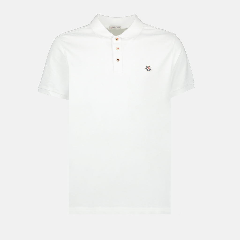 Polo shirts Logo polo shirt Moncler White Man