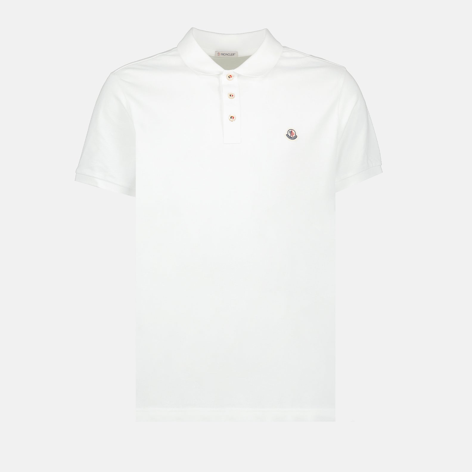 Polo shirts Logo polo shirt Moncler White Man