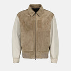 Coats Zipped Varsity Jacket Dior Beige Man