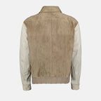 Coats Zipped Varsity Jacket Dior Beige Man