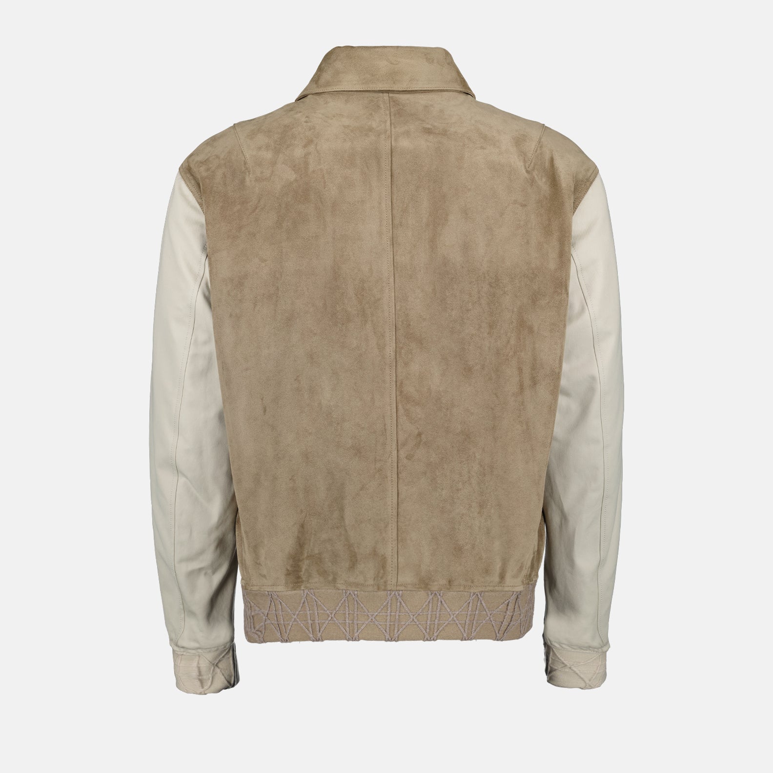 Coats Zipped Varsity Jacket Dior Beige Man