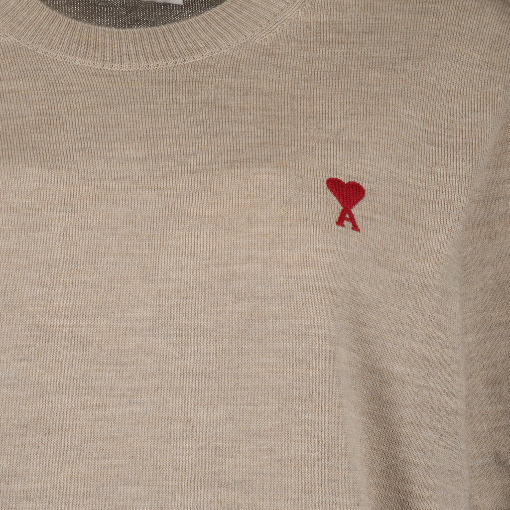 Maille Pull Ami de Coeur Ami PARIS Beige Femme