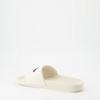 Scarpe aperte Claquettes à logo Palm Angels Bianco Homme