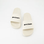 Scarpe aperte Claquettes à logo Palm Angels Bianco Homme