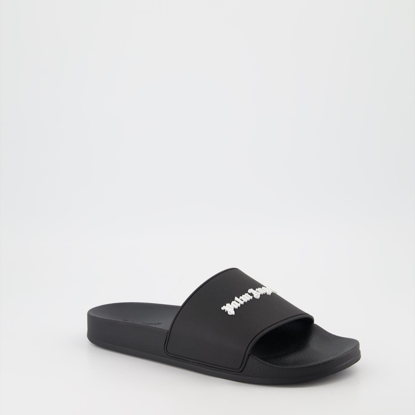 Open shoes Logo slides Palm Angels Black Man