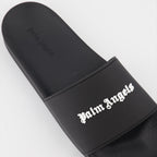 Open shoes Logo slides Palm Angels Black Man