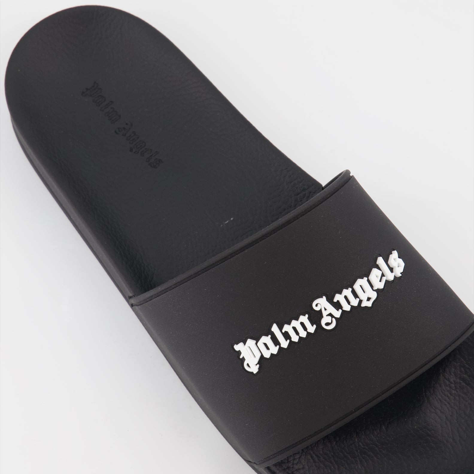 Open shoes Logo slides Palm Angels Black Man