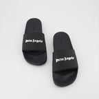 Open shoes Logo slides Palm Angels Black Man