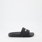 Open shoes Logo slides Palm Angels Black Women