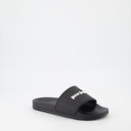 Open shoes Logo slides Palm Angels Black Women