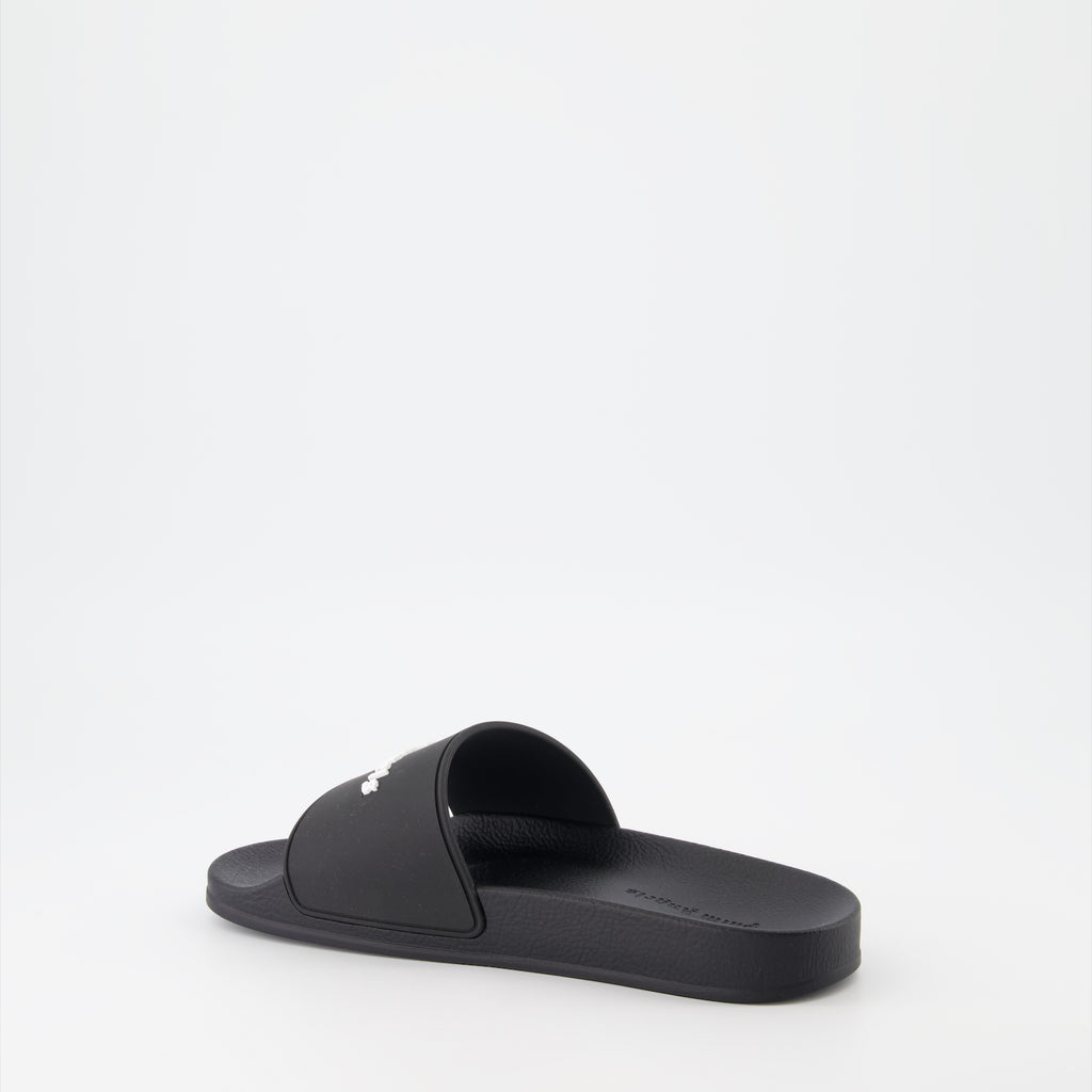 Open shoes Logo slides Palm Angels Black Women