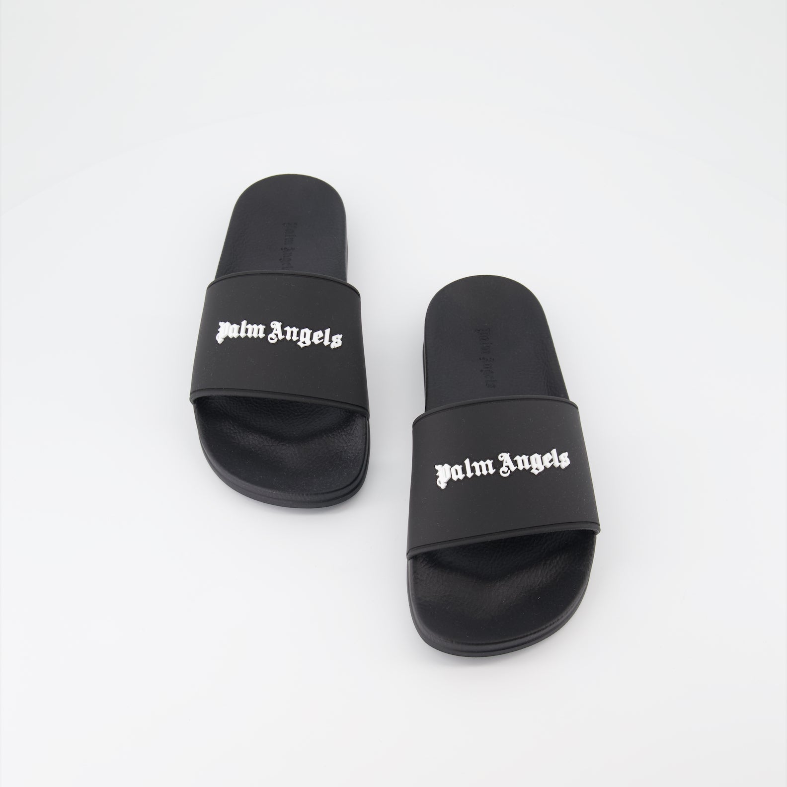 Open shoes Logo slides Palm Angels Black Women