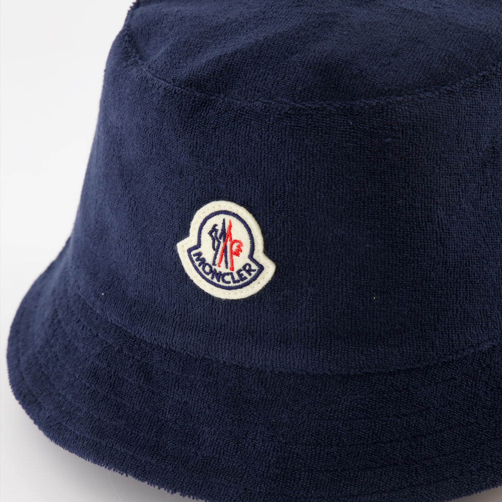 Chapeaux, casquettes et bonnets Bob en coton éponge Moncler Bleu foncé Unisexe