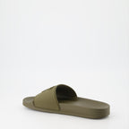 オープントゥシューズ PA モノグラム スライド Palm Angels 緑 男