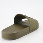 オープントゥシューズ PA モノグラム スライド Palm Angels 緑 男