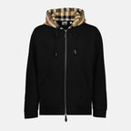 Sweatshirts Checked zipped jacket Burberry Black Man