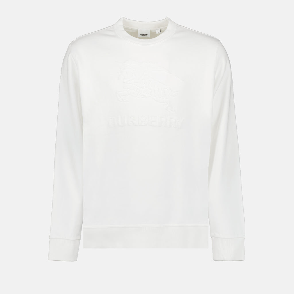Sweatshirts Sweatshirt à logo Burberry Blanc Homme