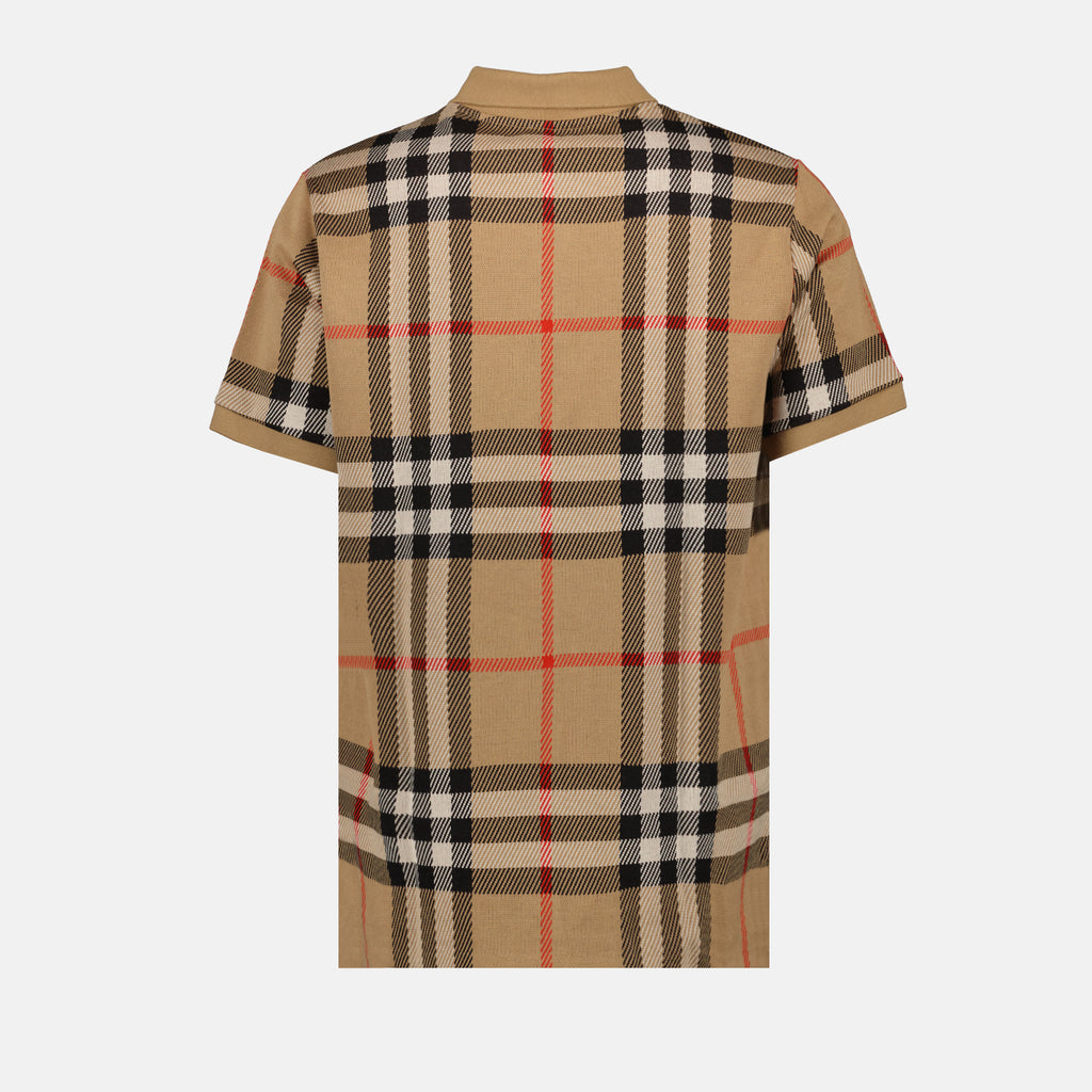 Polo shirts Checked polo shirt Burberry Beige Man