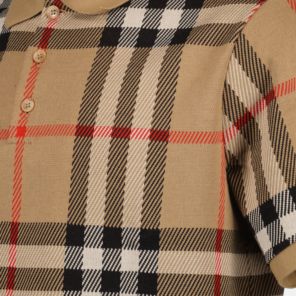 Polo shirts Checked polo shirt Burberry Beige Man