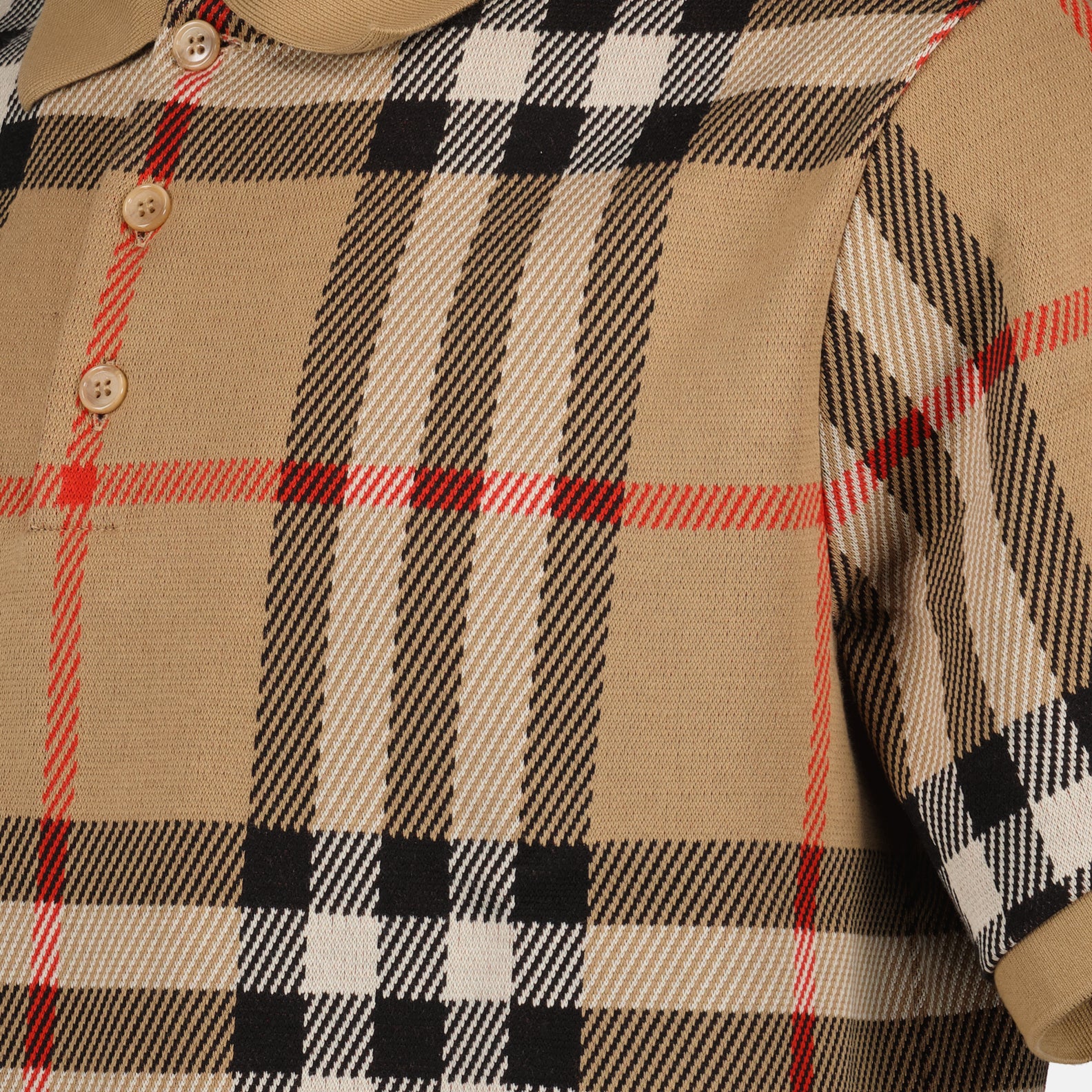 Polo shirts Checked polo shirt Burberry Beige Man